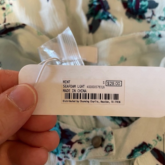 🔴 Charming Charlie Small Sleeveless Blouse - Picture 6 of 7